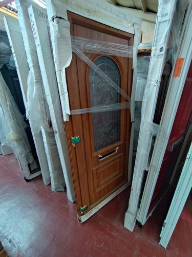Upvc door oak effect - door,