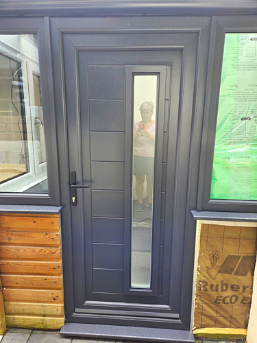 Modern grey pvc single - grey,