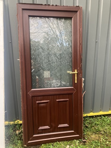 Upvc door used wood grain - used,